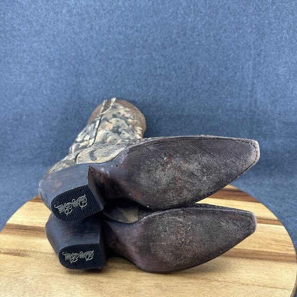 Dan Post Western Boots Womens Nvisible Retro Camo Sniptoe Brown DP3597 Sz 7.5M - Picture 9 of 10